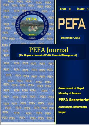 Article published on PEFA( Public Expenditure and Financial Accountability) Journal- 2013 December